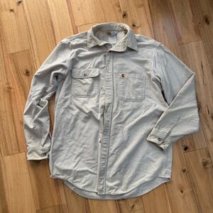 Carhartt Men's Casual Button-Down Shirt in Light Cream